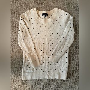 J. Crew Tippi Polka Dot Merino Wool Sweater